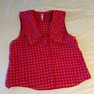 Mango Pink Gingham Tank
